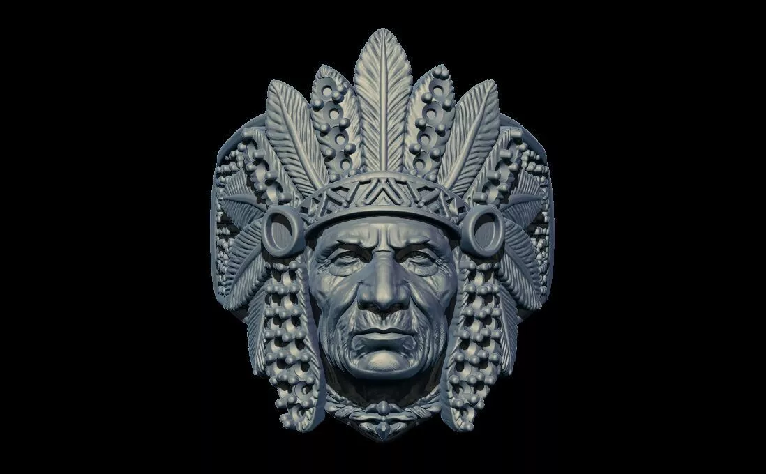 Native indian ring 3D print model