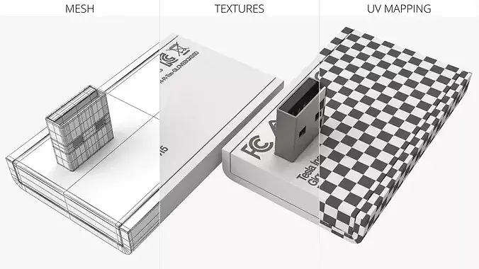 Portable Solid State Drive 3D model 7