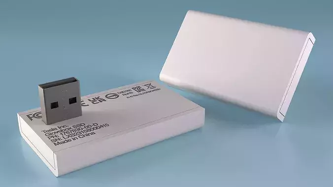 Portable Solid State Drive 3D model