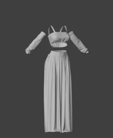 Woman Clothe Low-poly 3D model