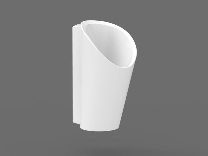 Modern Ceramic Urinal Low-poly 3D model