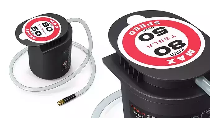 Tesla Automotive Tire Sealant Container 3D model 6