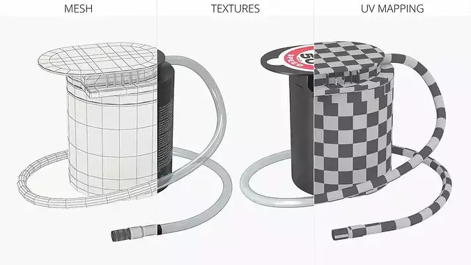 Tesla Automotive Tire Sealant Container 3D model 7