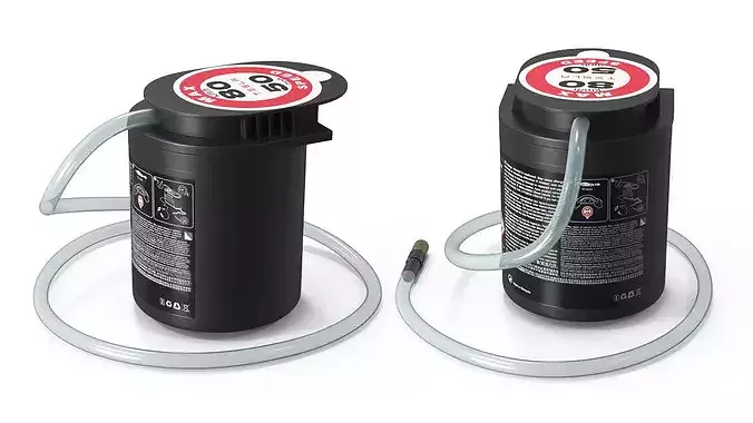 Tesla Automotive Tire Sealant Container 3D model 3