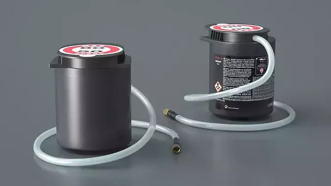 Tesla Automotive Tire Sealant Container 3D model 2