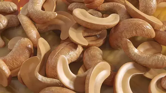 Baked Brie Cheese Wheel with Cashew Nuts and Honey 3D model 5