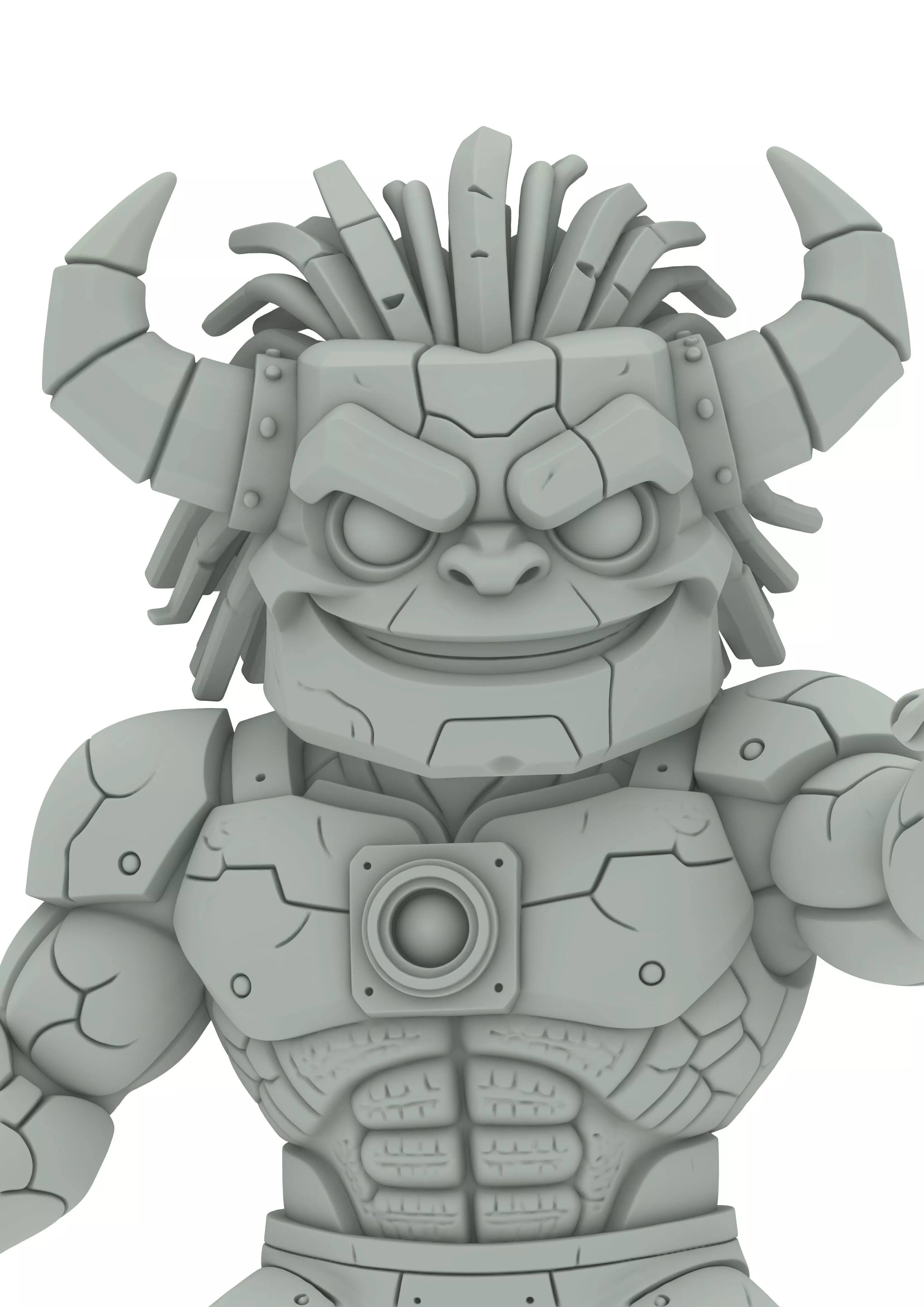 Horned Cyber Stone Gehornte Stein Kreatur 3D print model