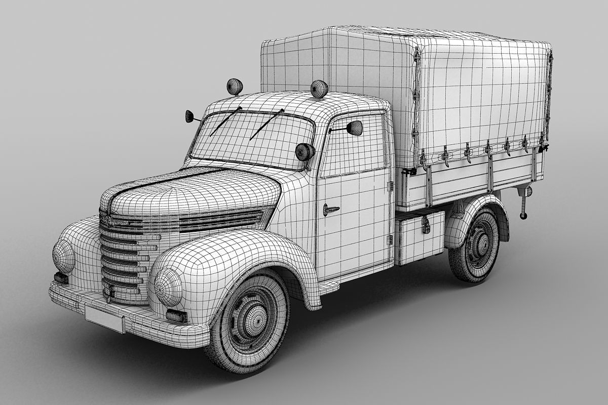 Barkas Framo V901 Fire Truck 3D model_4