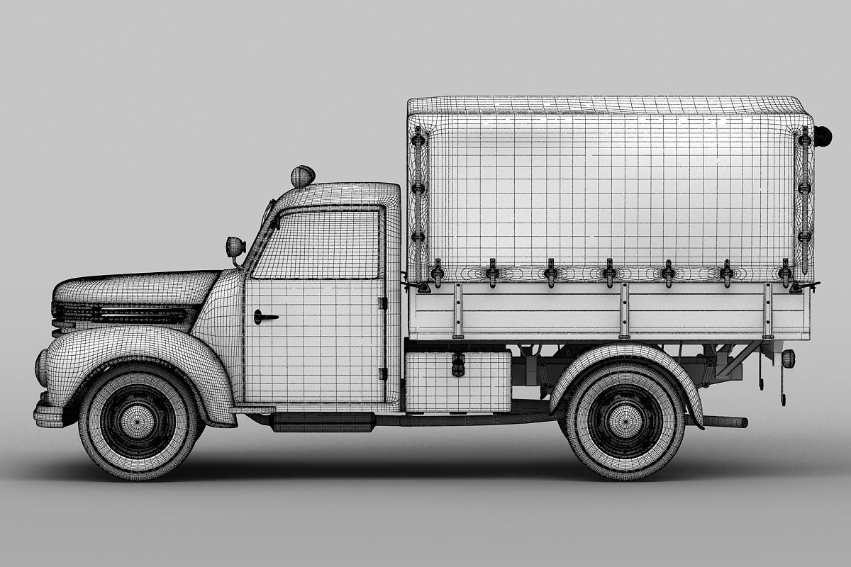Barkas Framo V901 Fire Truck 3D model_6