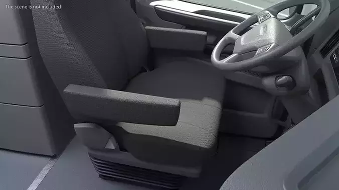 Air Suspension Driver Seat with Cushion Support 3D model 3