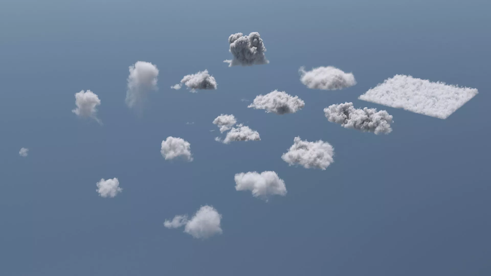Atmospheric Cloud Formation 15 VDB Pack For Blender 3D model