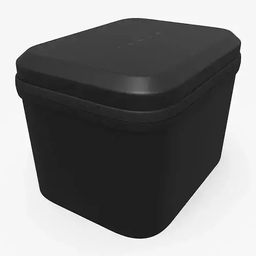 Tesla Tire Repair Kit Storage Case Black 3D model 2