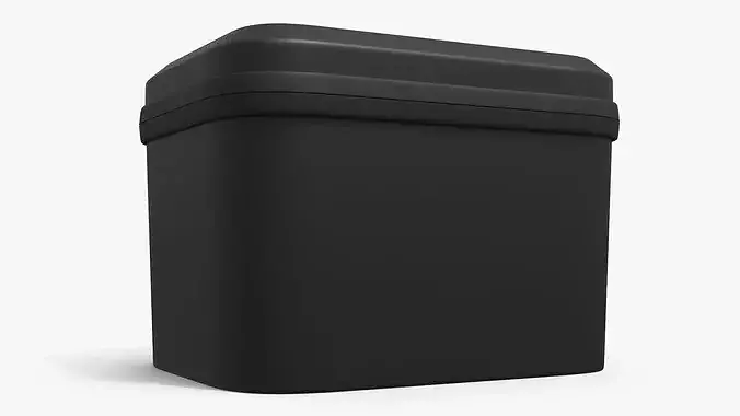 Tesla Tire Repair Kit Storage Case Black 3D model 4
