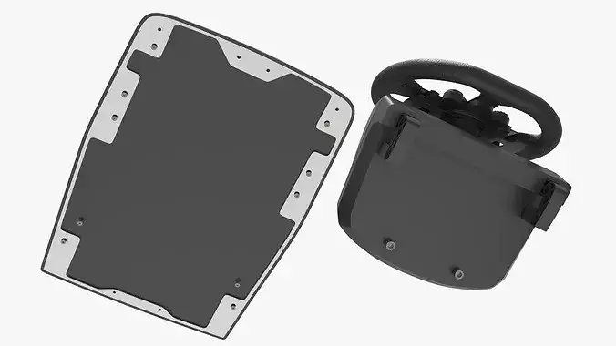Logitech Driving Wheel Controller with Pedals 3D model 6