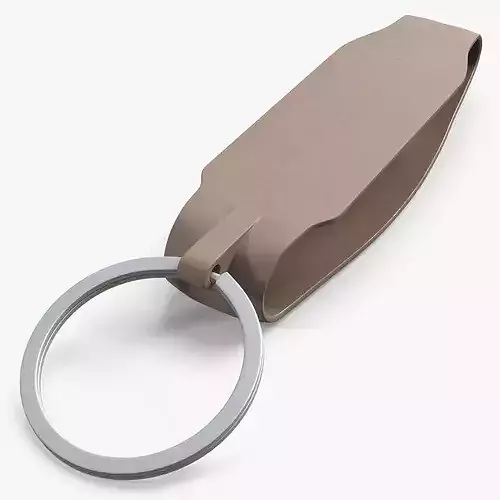 Car Key Silicone Band Holder Taupe 3D model 6