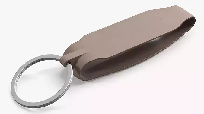 Car Key Silicone Band Holder Taupe 3D model