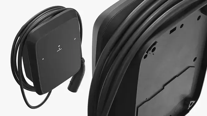 Electric Vehicle Wall Charger 3D model 3