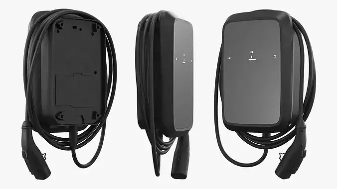 Electric Vehicle Wall Charger 3D model