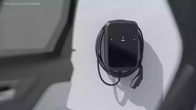 Electric Vehicle Wall Charger 3D model 2