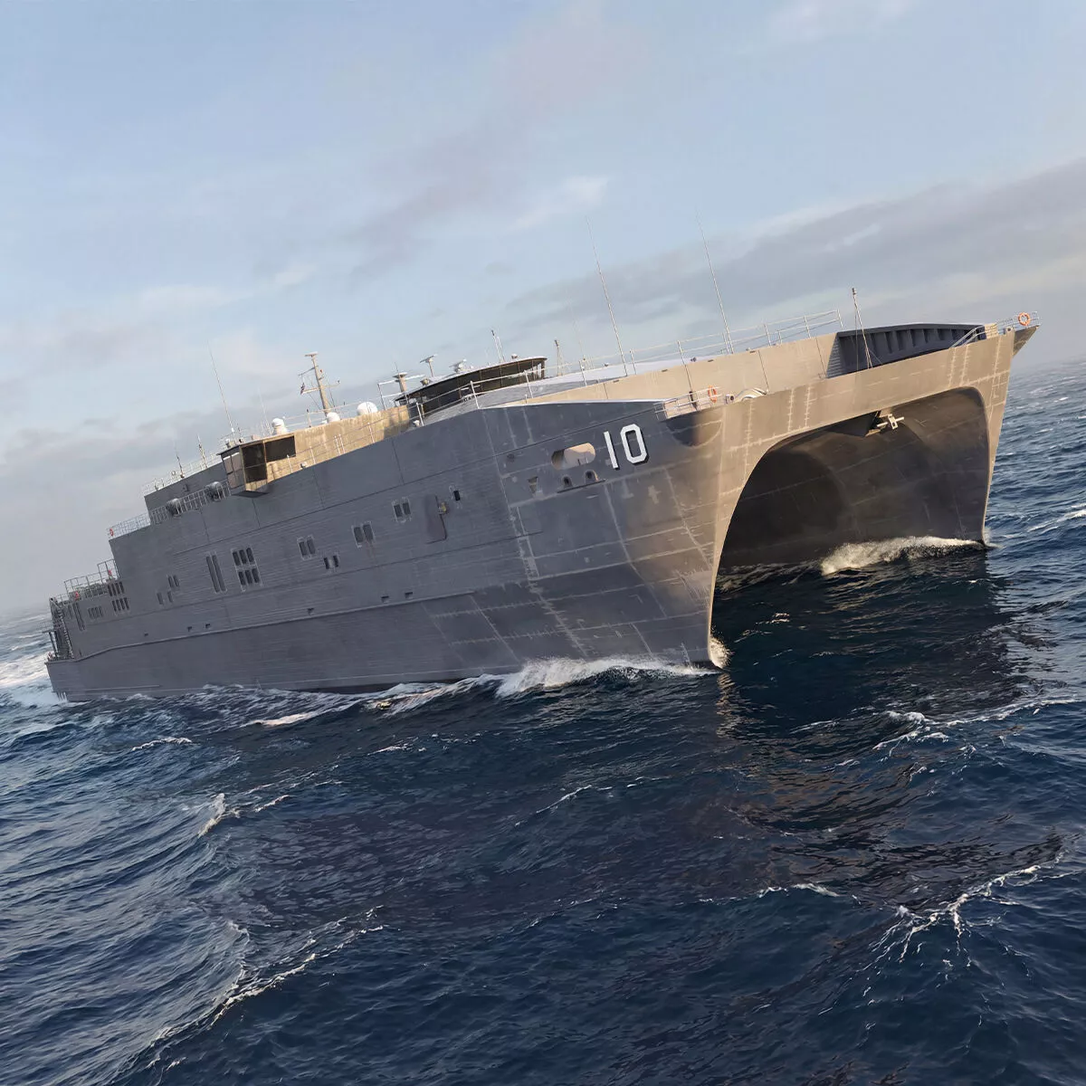 USNS Apalachicola EPF 13 Aluminum Fast Transport Rigged 3D model