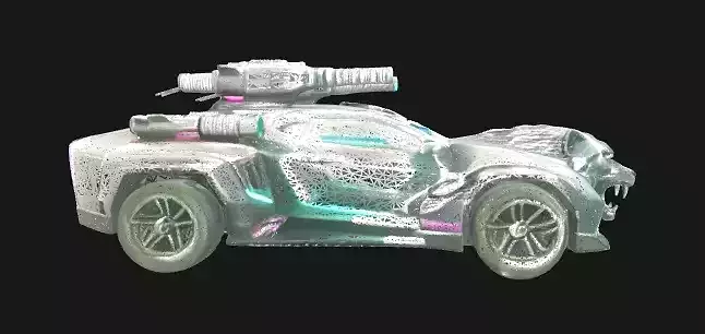 Tiger Head Weaponized Combat Vehicle 3D model 6