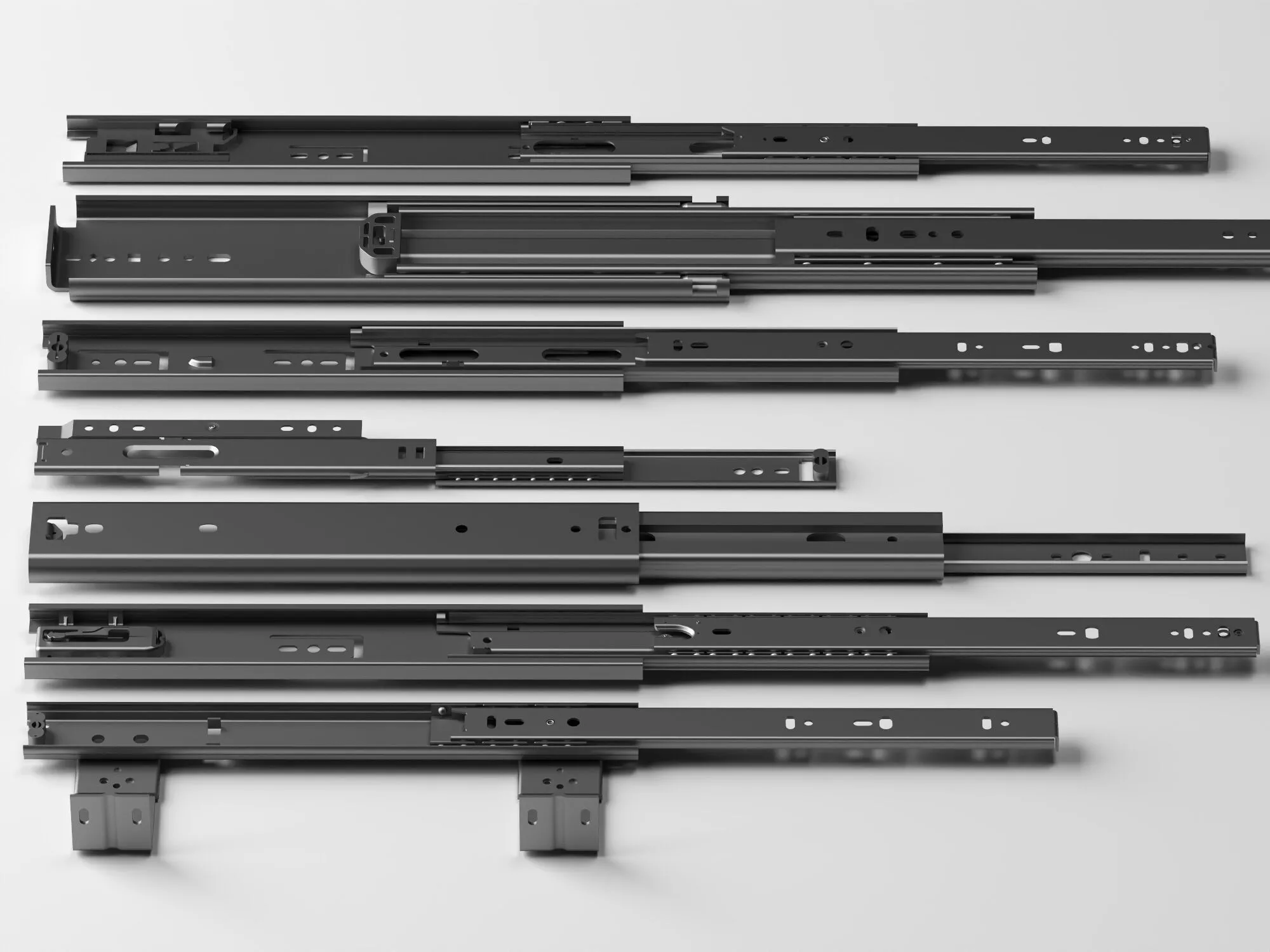 Drawer Slides Extension Runners Set Free 3D model