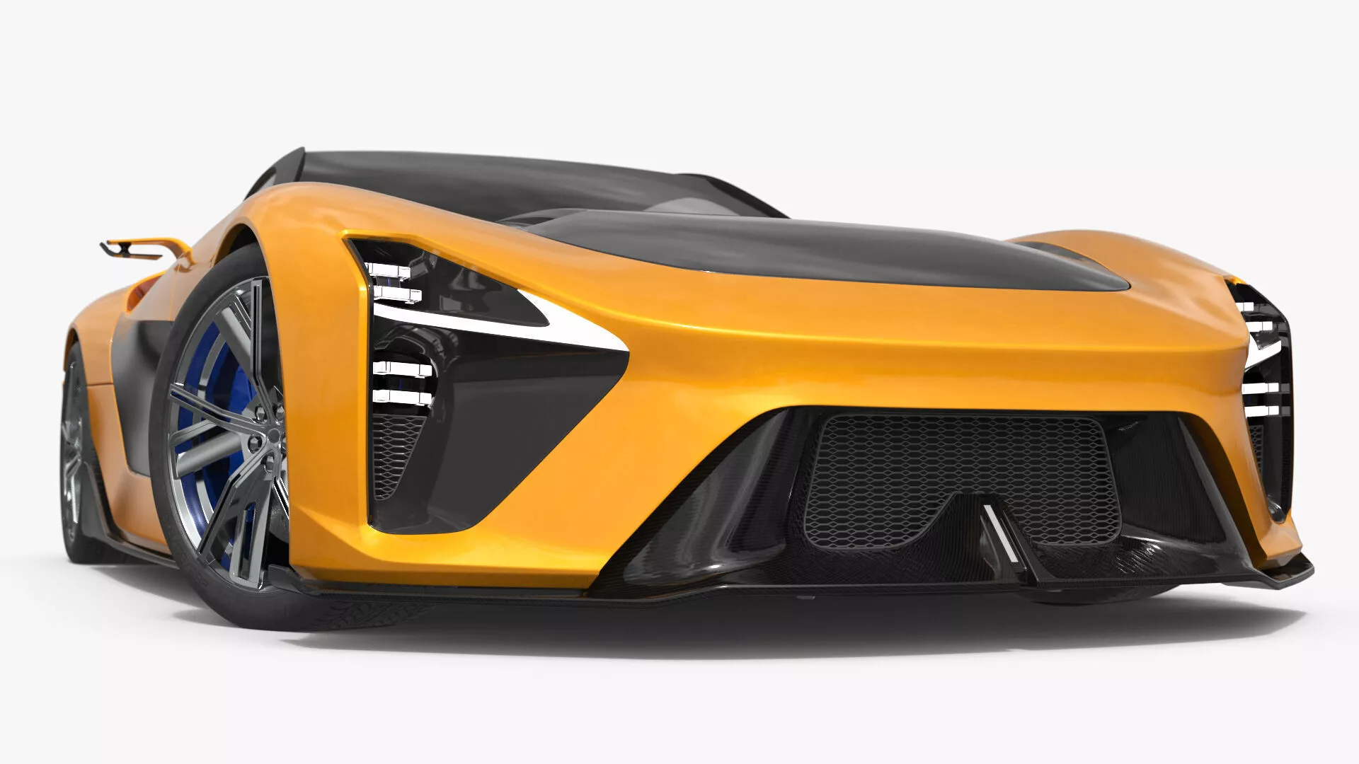 Modern Sport Coupe Veilside Style Orange Rigged for Maya 3D model