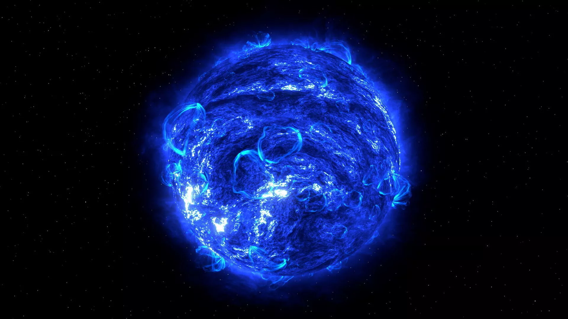 Neutron Star Plasma Activity Animated For Blender 3D model
