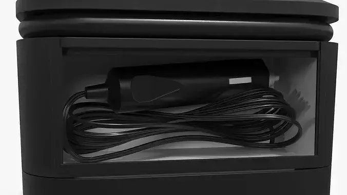Tesla Air Compressor and Tire Repair Kit in Case 3D model 5