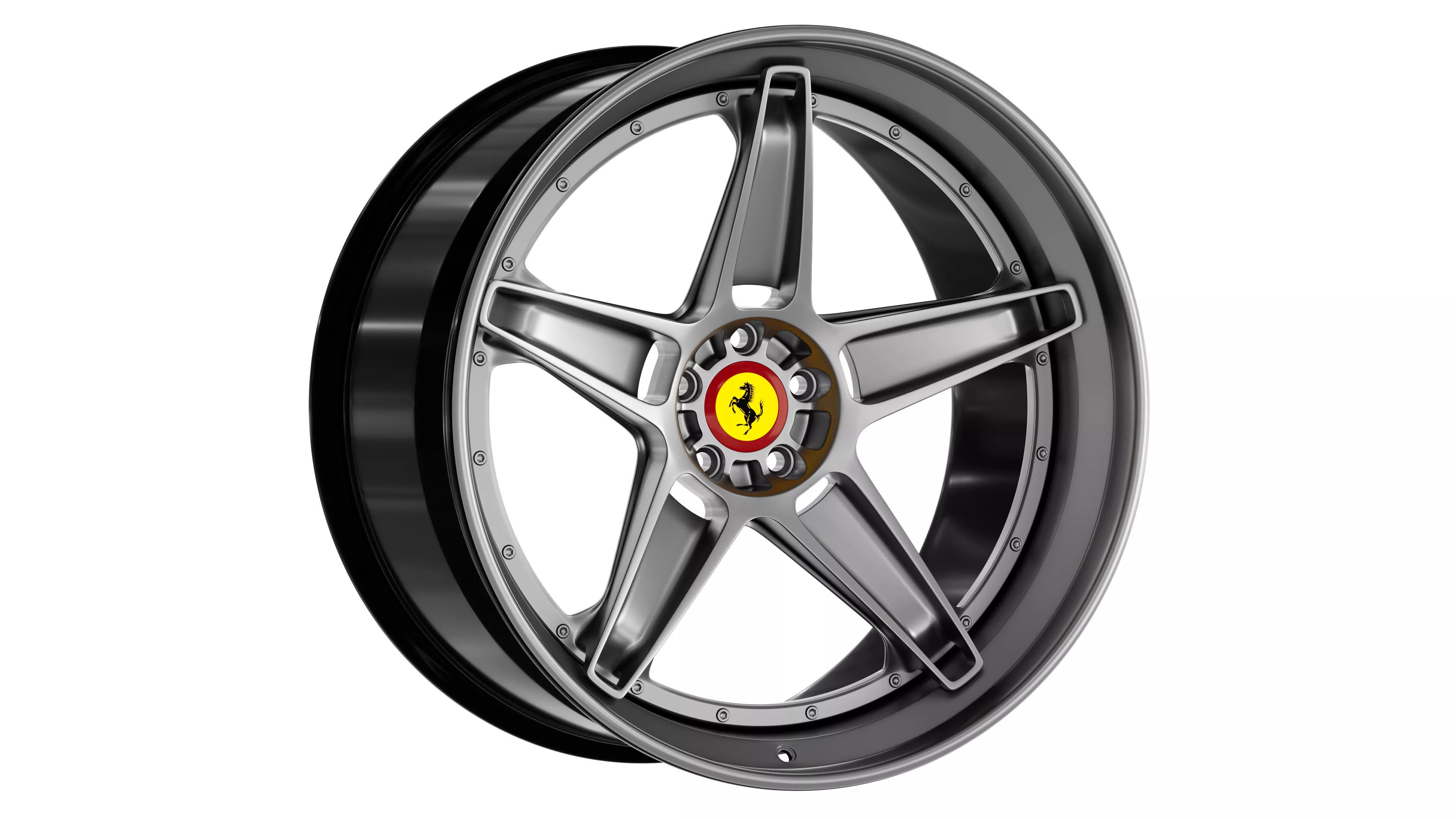 FORGED WHEEL P02 Low-poly 3D model
