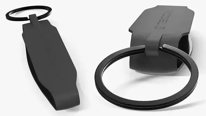 Tesla Key Band Holder Black 3D model 4