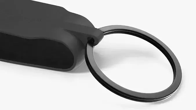 Tesla Key Band Holder Black 3D model 5