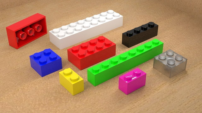 LEGO TYPE BLOCKS 3D model