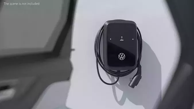 Volkswagen Wallbox EV Charger with Cable 3D model 3