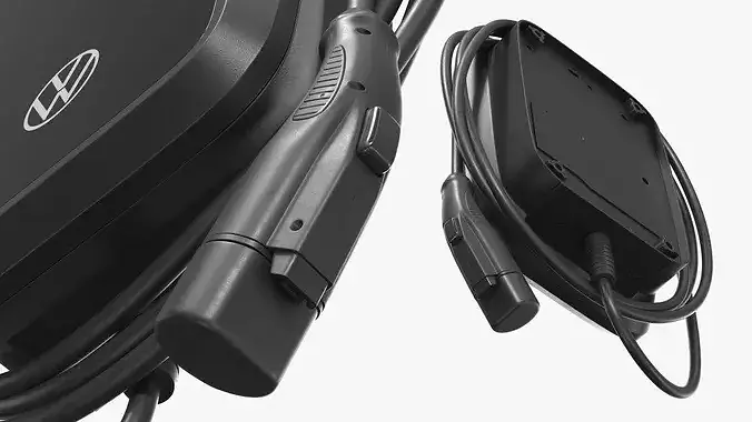 Volkswagen Wallbox EV Charger with Cable 3D model 5