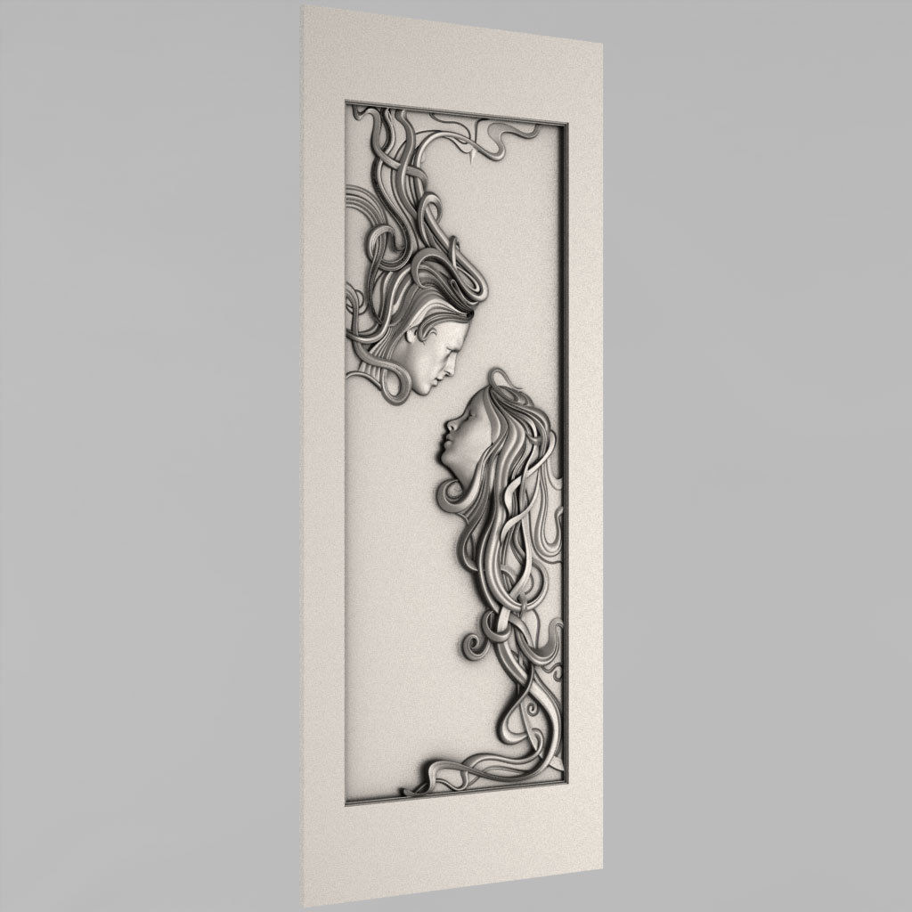 Carved door 3D print model_0