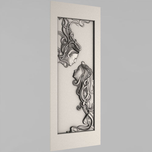 Carved door 3D print model