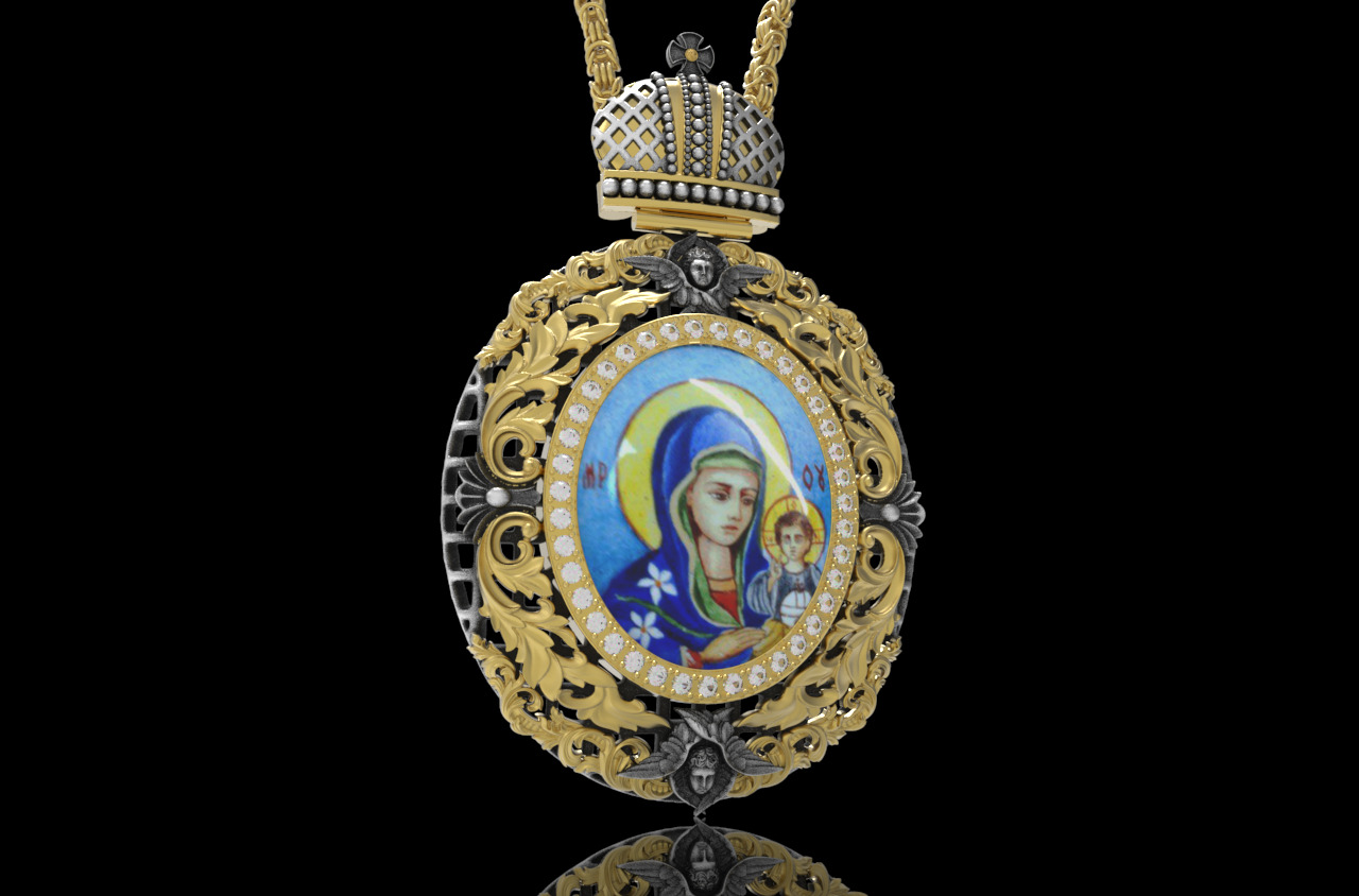 Panagia orthodox 3D print model_1