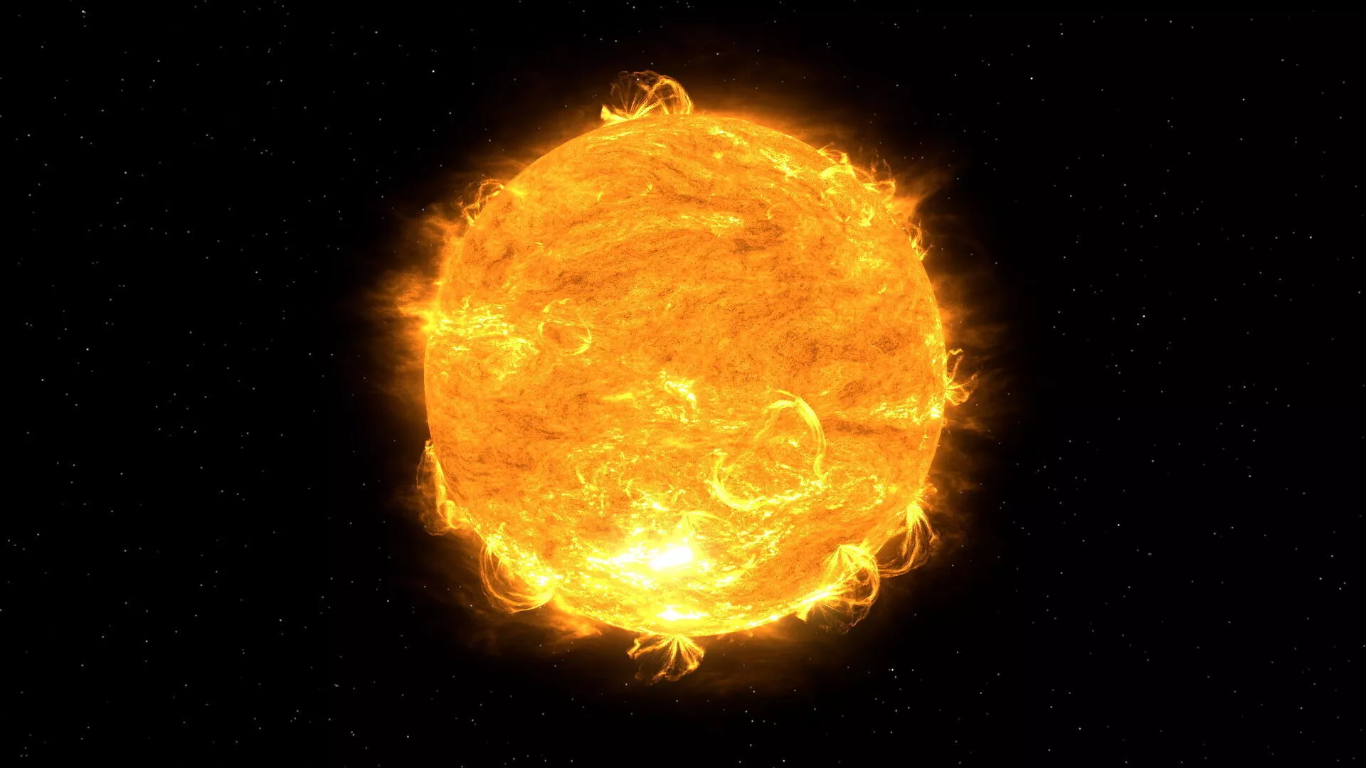 Astrophysical Sun with Active Corona Animated For Blender 3D model