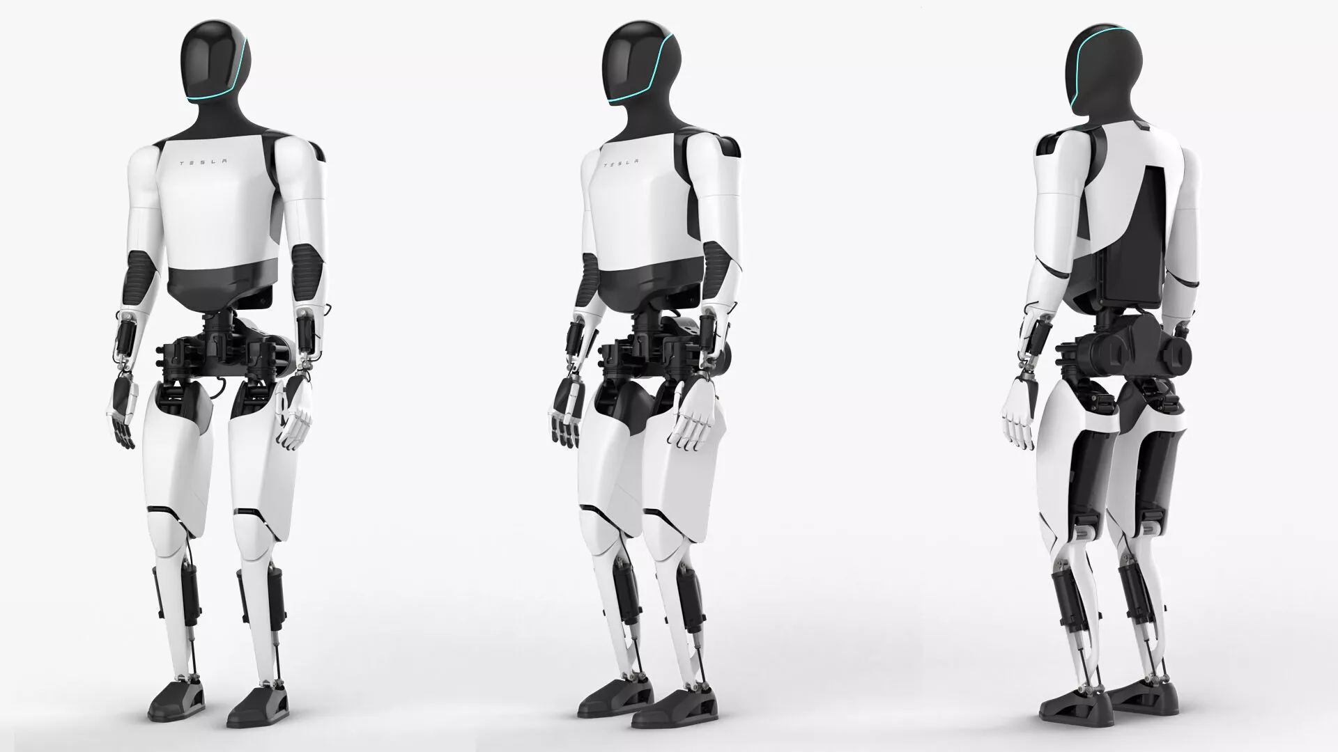 Android Robot Tesla Optimus Gen 2 Animated Rigged For Blender 3D model