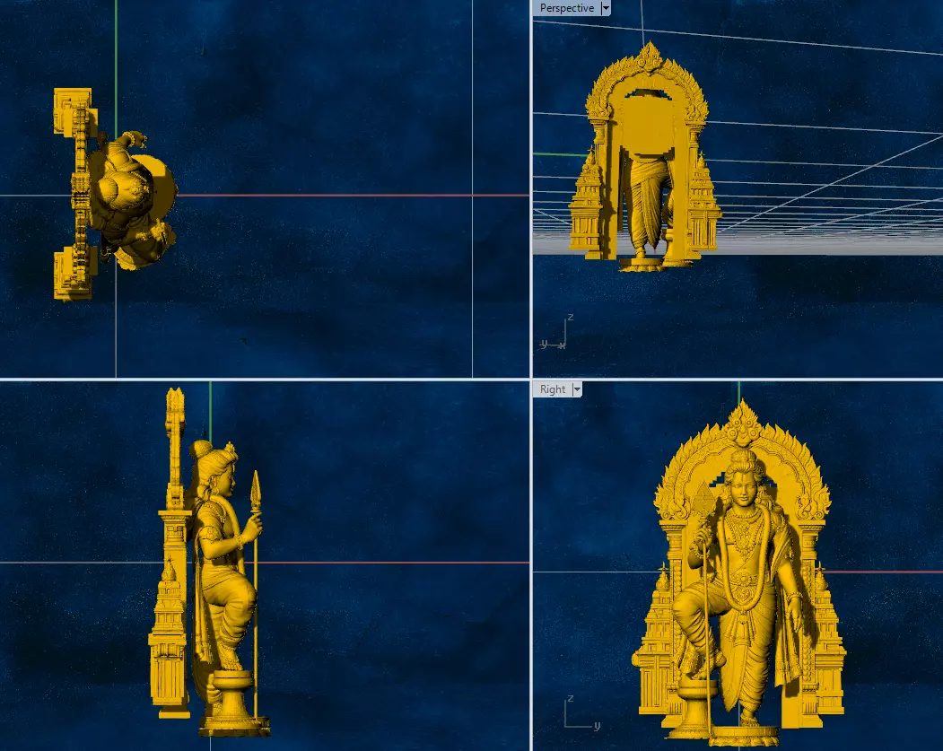 ayyappa murugan kumara swamy peacock nemali gold silver pendent 3D print model
