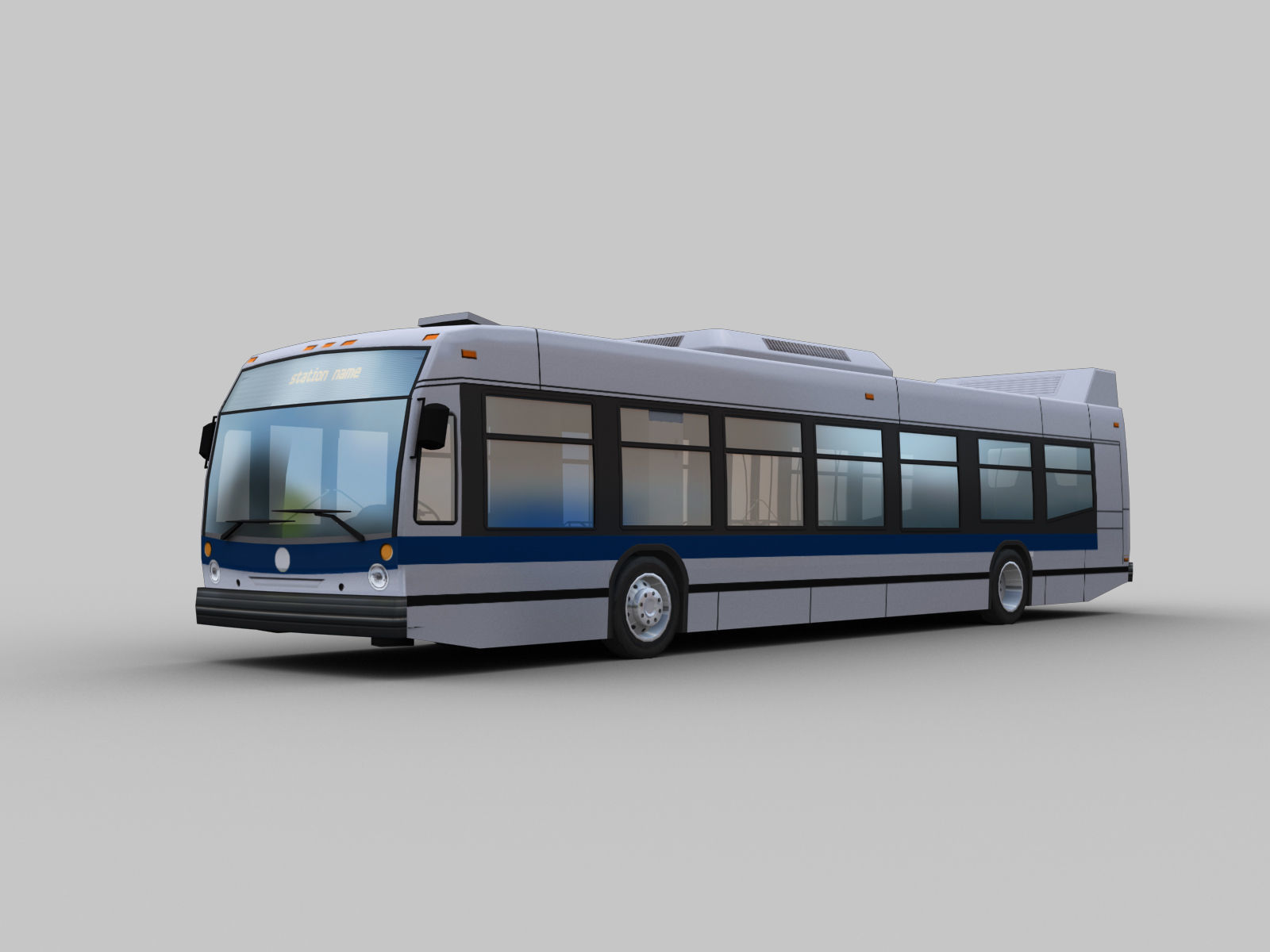 Nova Bus LFS Low-poly 3D model_1