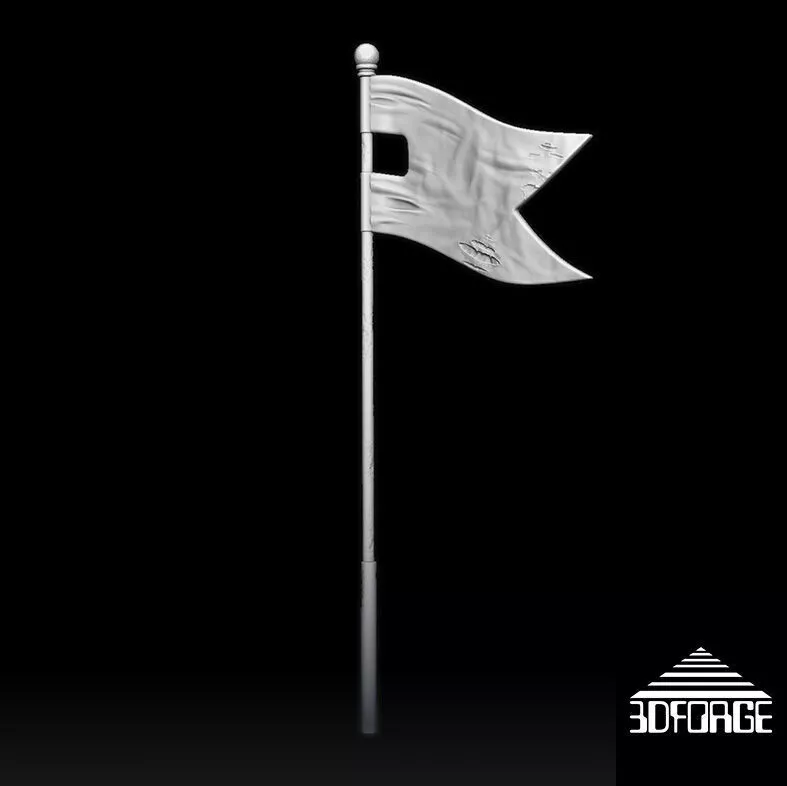 CASTLE GRAYSKULL FLAG POLE - 1-12 Scale 3D print model