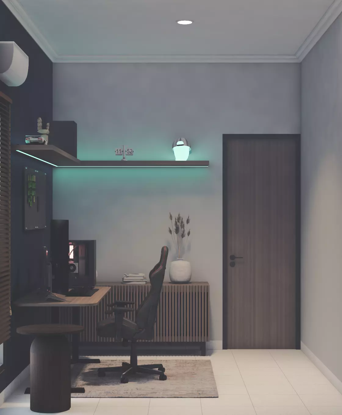 home office realistic 3d render 3D model