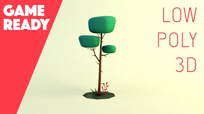 Wonderland Tree 01 Low-poly 3D model