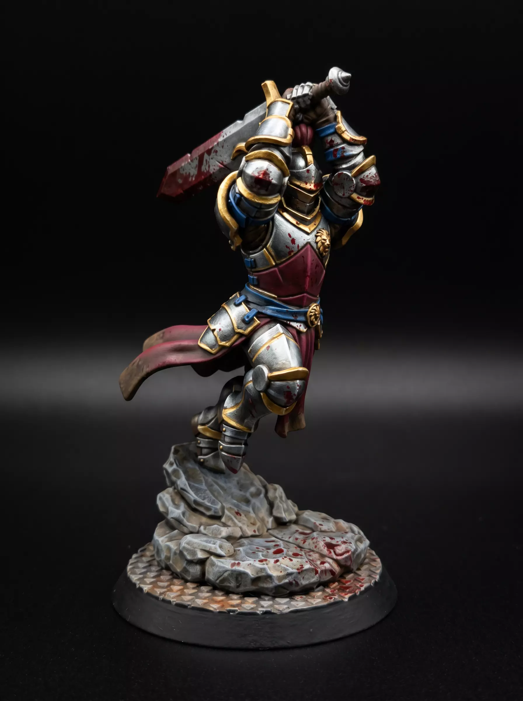 Knight Captain Fantasy Miniature STL 32mm Tabletop RPG 3D print model