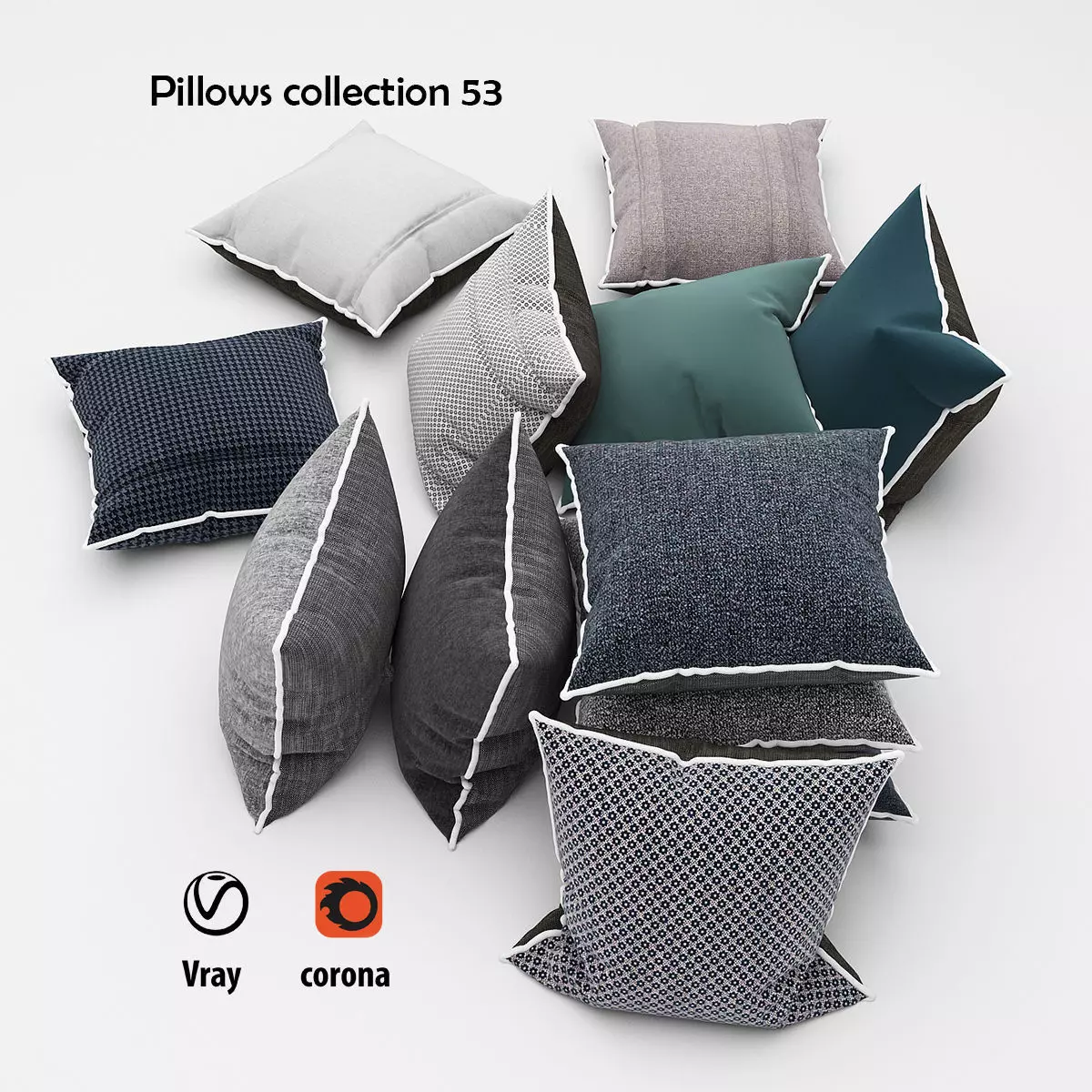 Pillows collection 53 3D model