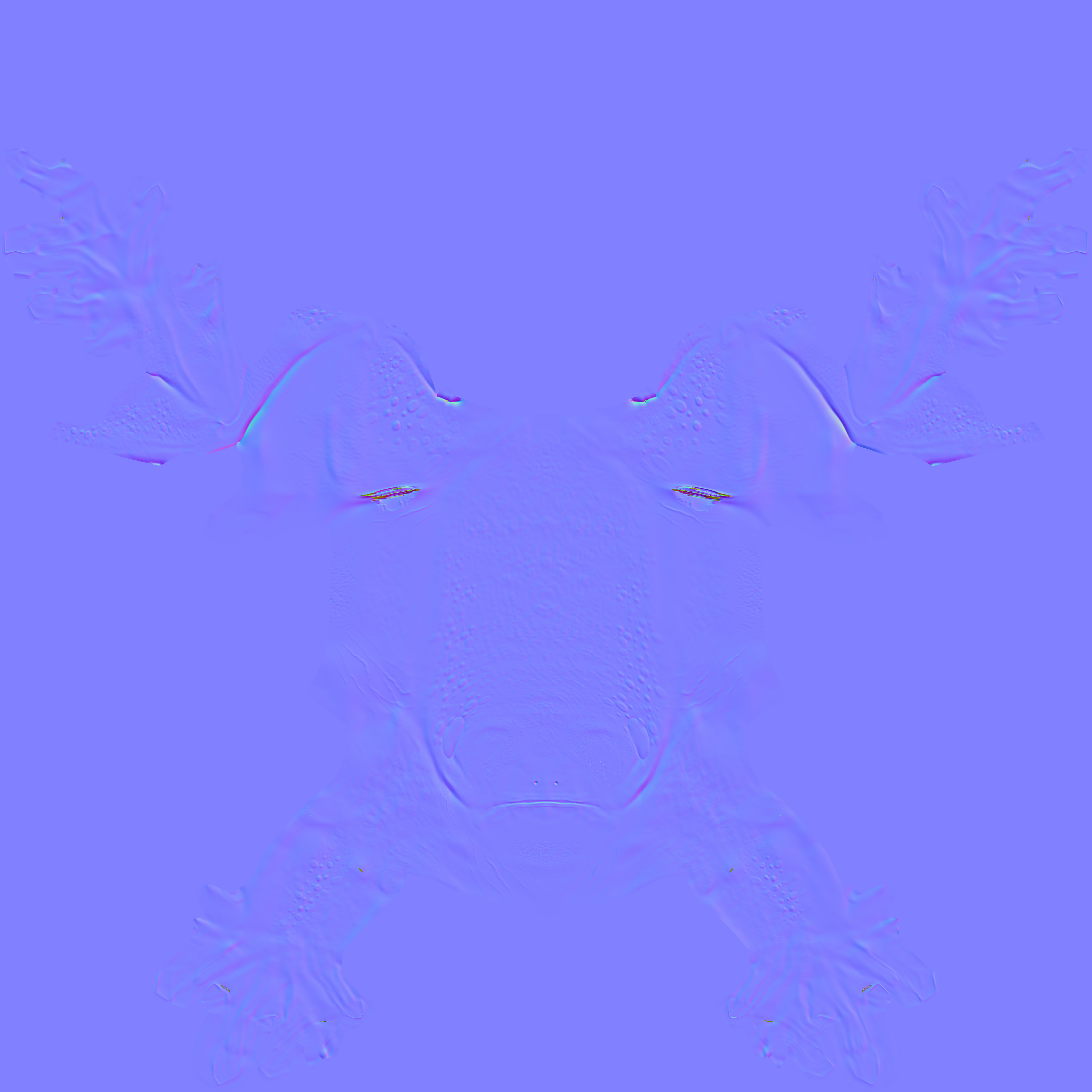 Frog red eyes Low-poly 3D model_3