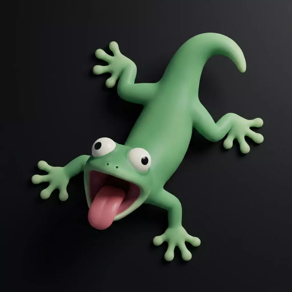 Green Gecko 3D print model