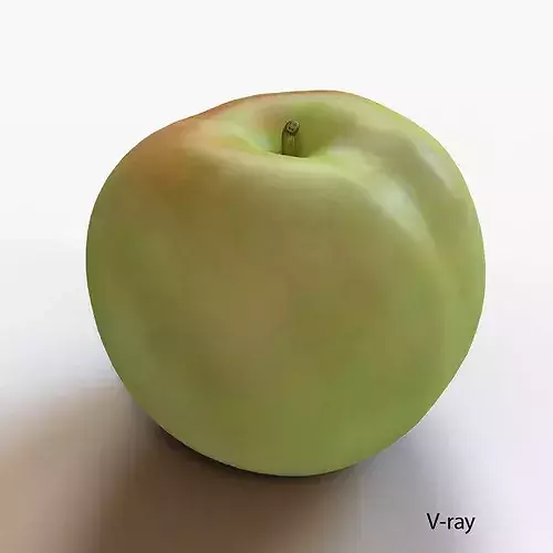 Apple Fruit Low-poly 3D model 6